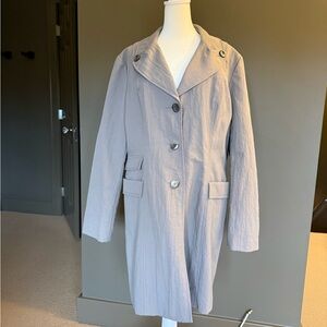 Elegant Women's Gray Trench Coat